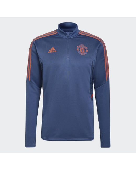 Adidas Blue Manchester United Condivo 22 Training Top for men