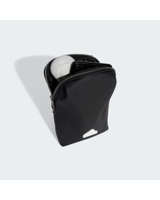 Adidas Black Polyurethane Leather Phone Bag