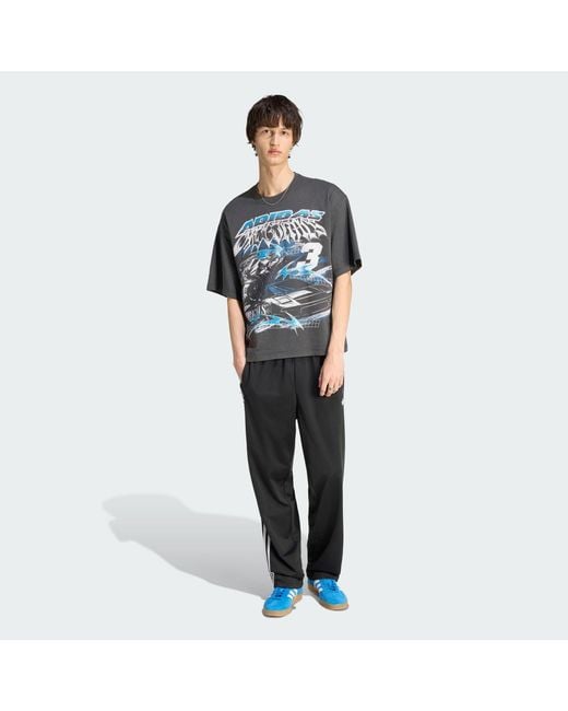 Adidas Black Gurnge Racing Graphic T-Shirt for men
