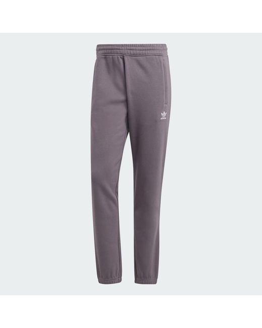 Adidas Gray Trefoil Essentials Pants for men