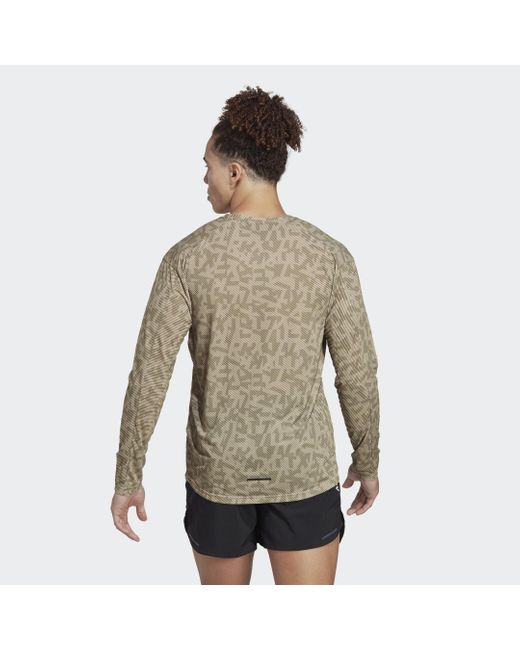 Maglia Da Trail Running Terrex Long Sleeve di Adidas in Gray da Uomo