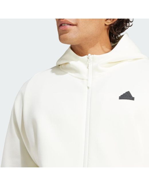 Veste de survêtement à capuche entièrement zippée Z.N.E. Premium adidas  pour homme en coloris Blanc | Lyst