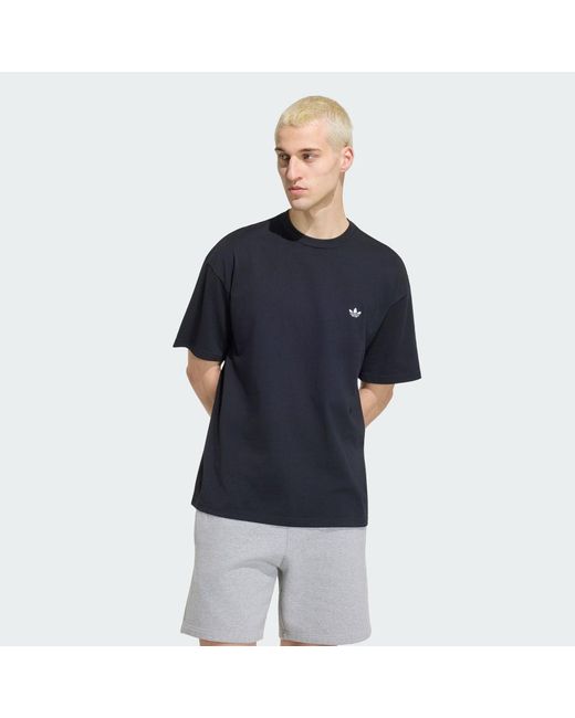 Adidas Blue Trefoil Essentials Loose Dropped Shoulder T-Shirt for men