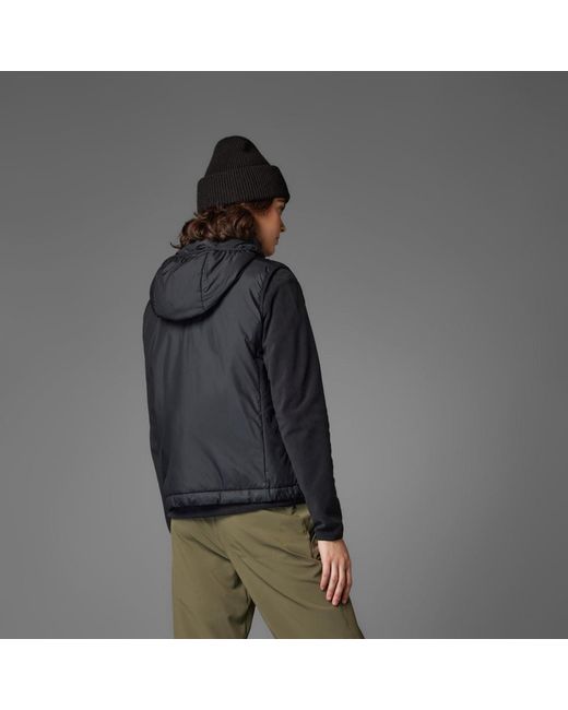 Adidas Gray Terrex Multi Climawarm Insulated Hooded Vest