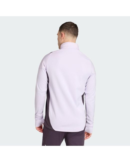 Adidas Purple Manchester United Tiro 25 Competition Winterized Top for men
