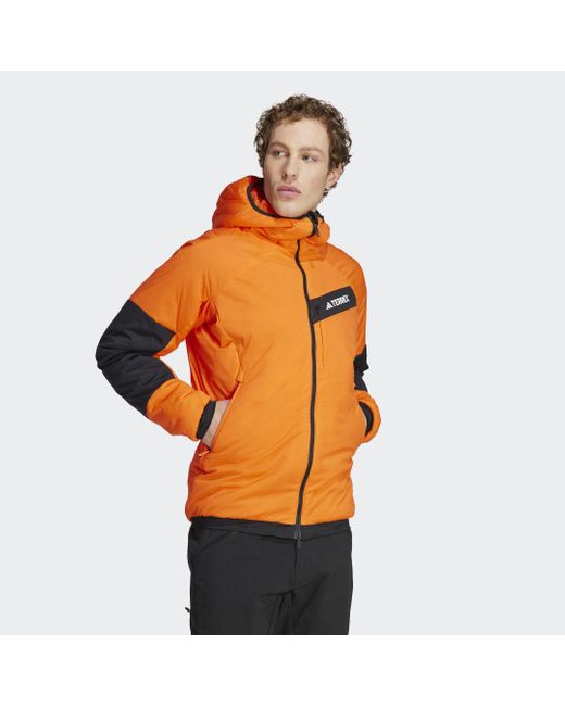 adidas TERREX Techrock Stretch PrimaLoft Hooded Jacke in Orange für Herren  | Lyst CH