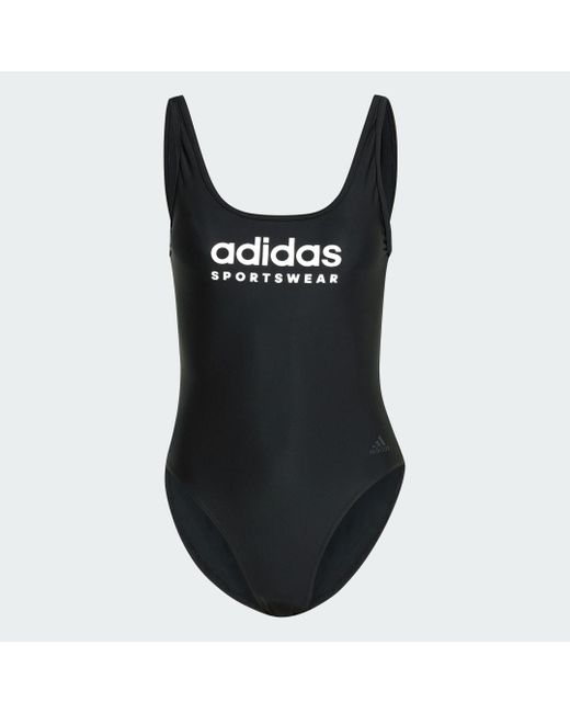Costume da bagno Sportswear U-Back di Adidas in Black