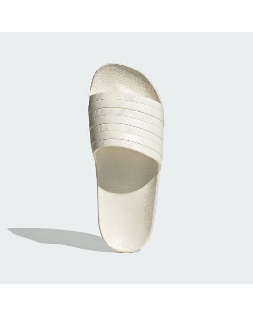 Adidas White Adilette Aqua Slides