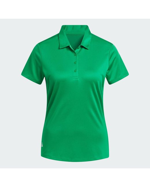 Adidas Green Solid Short Sleeve Polo Shirt