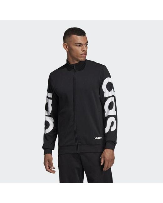 adidas Synthetic Essentials Track Jacket in Black for Men - Lyst