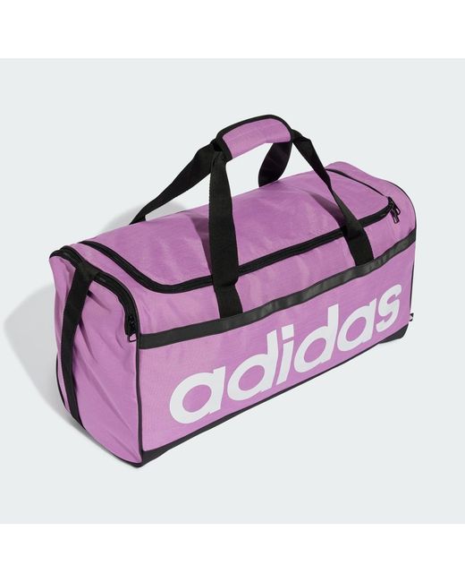 Adidas Purple Essentials Linear Duffelbag Medium