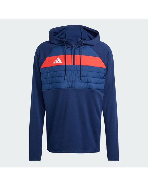 Adidas Blue Tiro 25 Essentials Winterized Training Top for men