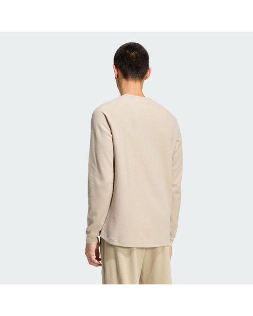 Adidas Natural Trefoil Essentials Long-Sleeve Top for men