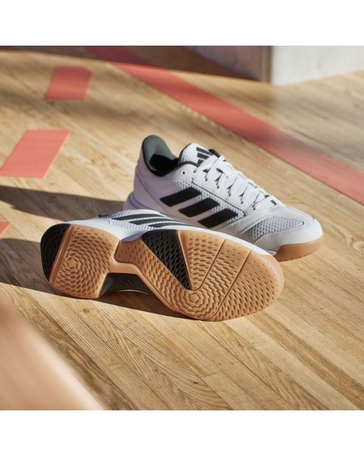 Adidas White Ligra 8 Indoor Shoes for men