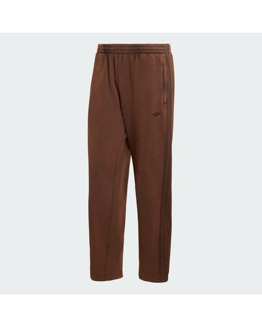 Adidas Brown Premium Essentials Retro Washed Open Hem Joggers for men