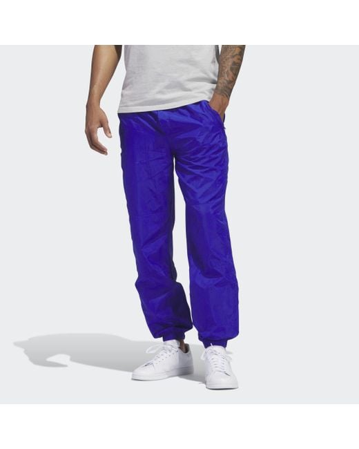 Adidas Premium Essentials Crinkle Nylon Broek in het Purple voor heren