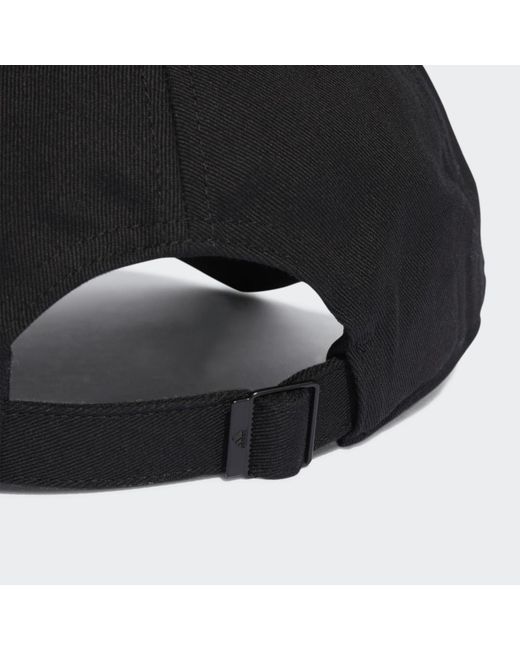 Adidas Black 3-stripes Cotton Twill Baseball Cap