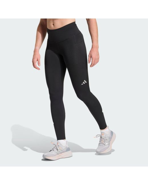 Adidas Black Adi365 Climacool 3 Stripes Running Full Length Leggings