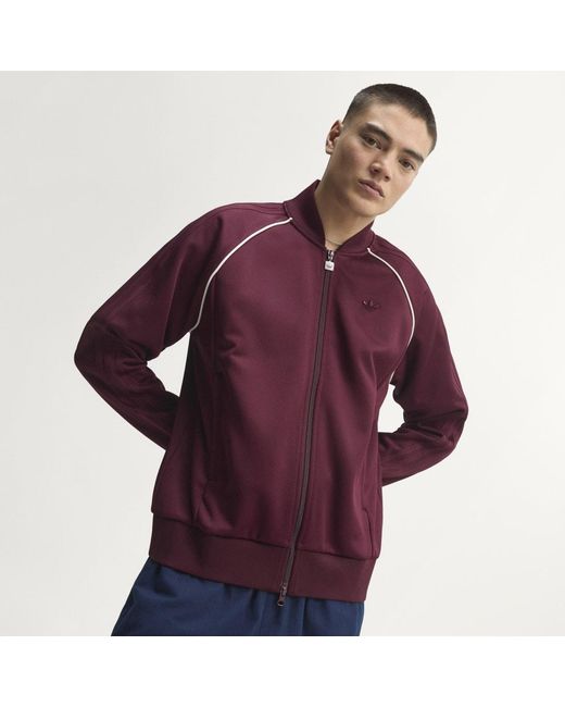 Adidas Purple Sst Premium Track Top for men