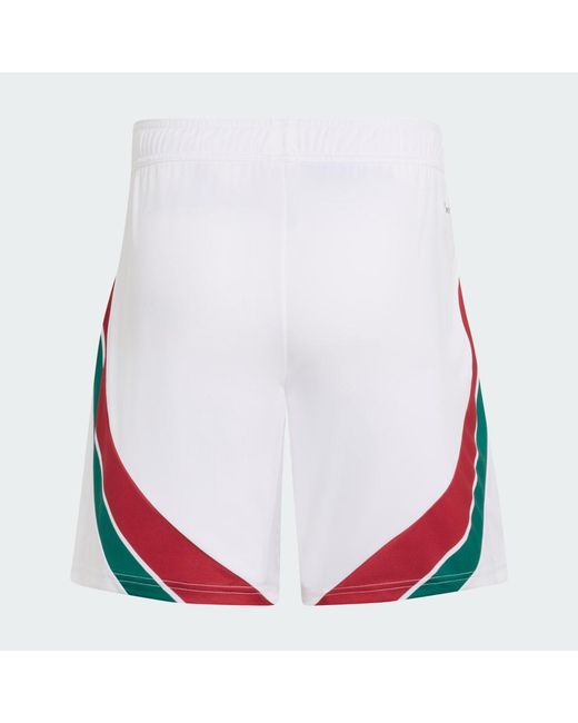 Adidas White Hungary 24 Away Shorts for men