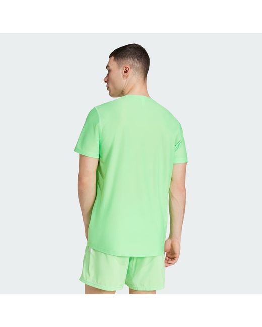 Adidas Green Own The Run Tee for men