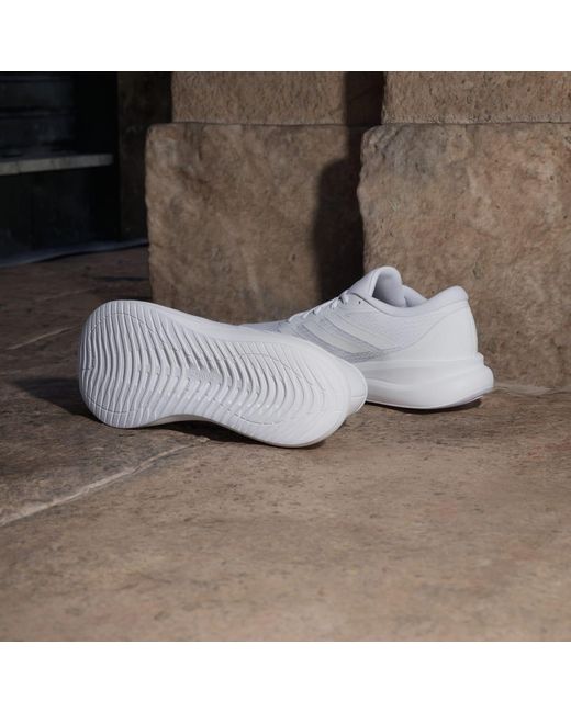 Adidas White Runfalcon 6 Cloudfoam Running Shoes for men