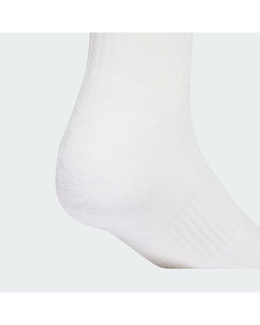 Adidas Blue 3-Stripes Cushioned Crew Socks 3 Pair Pack