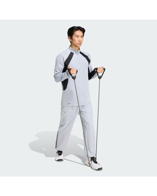 Adidas Blue Tech Apparel 1/4 Zip for men