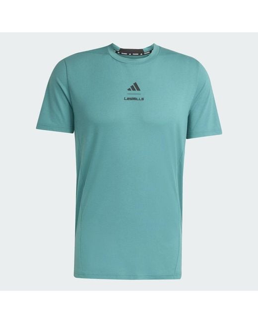 Adidas Blue Les Mills Graphic Tee for men