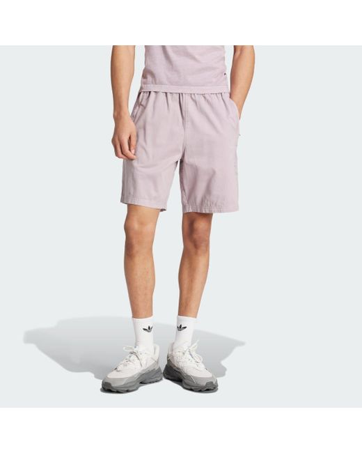 Adidas Pink Trefoil Essentials+ Dye Woven Shorts for men