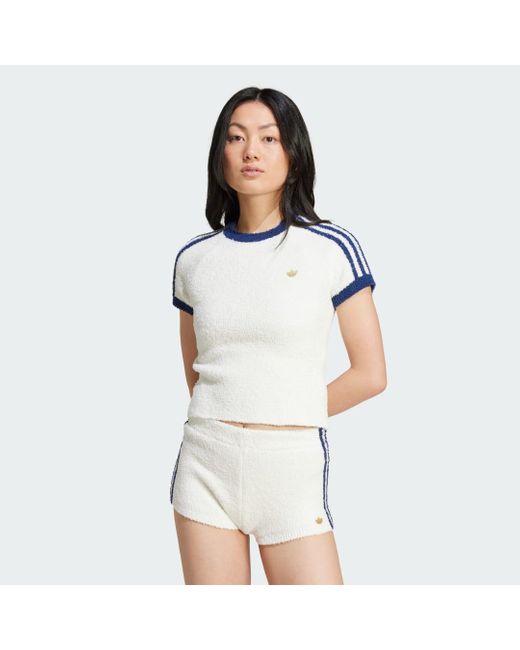 Adidas White Premium Fully Fashioned Knit T-Shirt