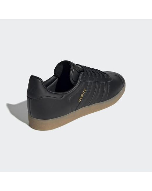gazelle adidas black leather
