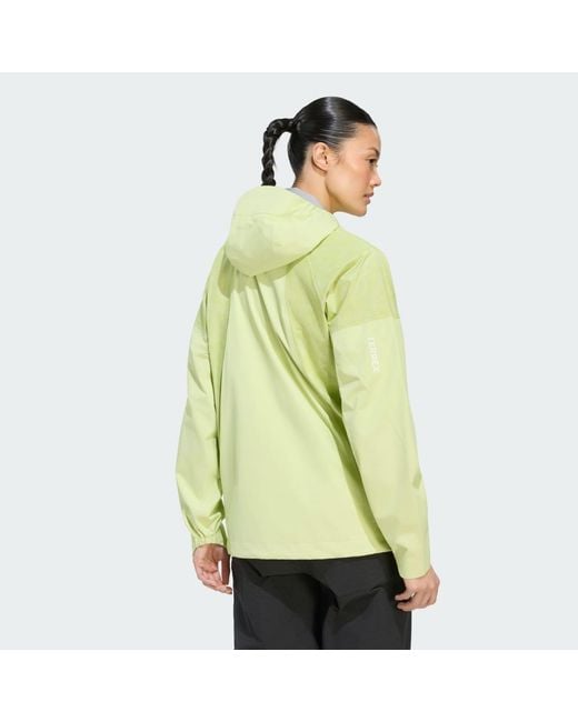 Adidas Green Terrex Xperior 2.5 Layer Hybrid Primeknit Climaproof Jacket