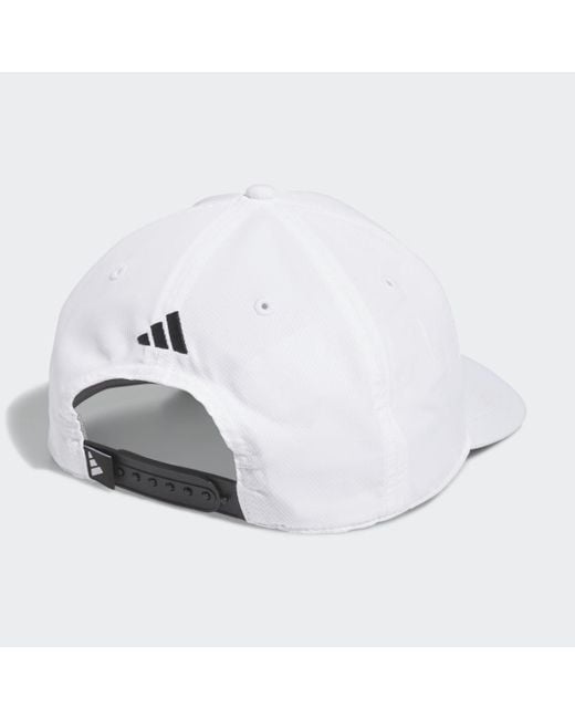 Adidas White 3-Stripes Tour Golf Hat for men
