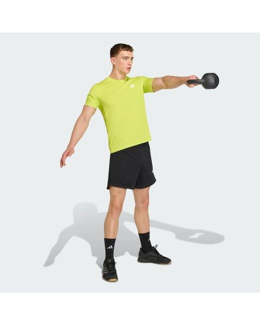 Adidas Green Workout Essentials Base T-Shirt for men