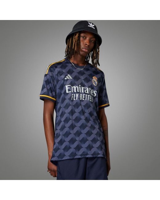Adidas Blue Real Madrid 23/24 Away Jersey for men