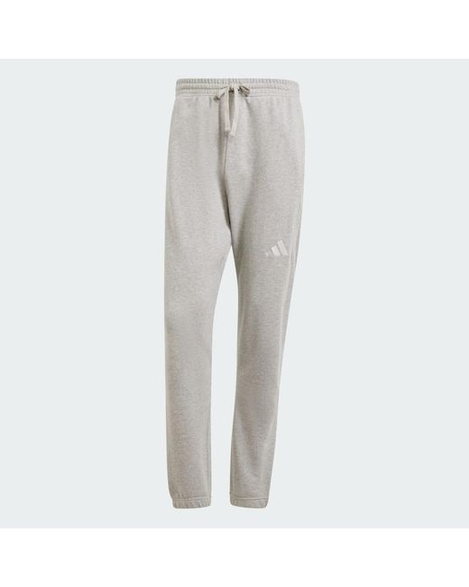 Adidas Gray All Szn French Terry Regular Tapered Pants for men