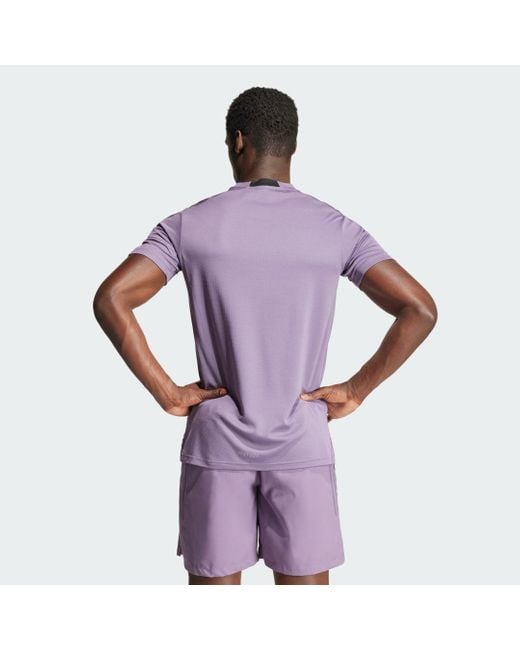 Adidas Purple Designed For Training Hiit Workout Heat.rdy T-shirt for men