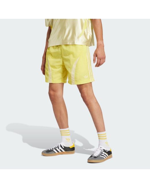 Adidas Yellow Adicolor 2000S Shorts for men