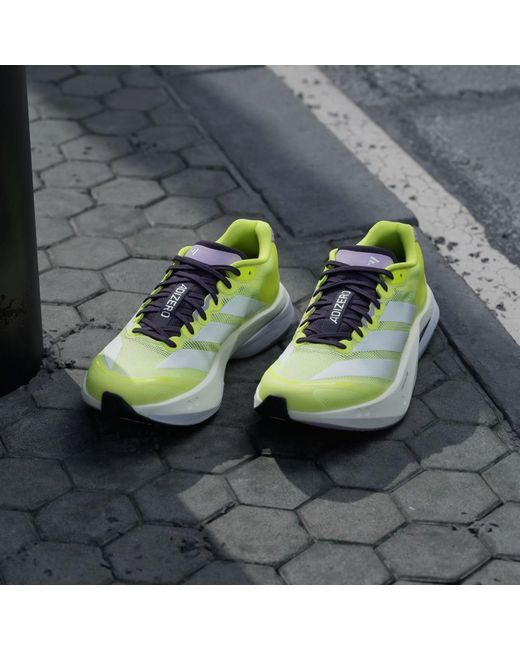 Adidas Yellow Adizero Boston 13 Shoes