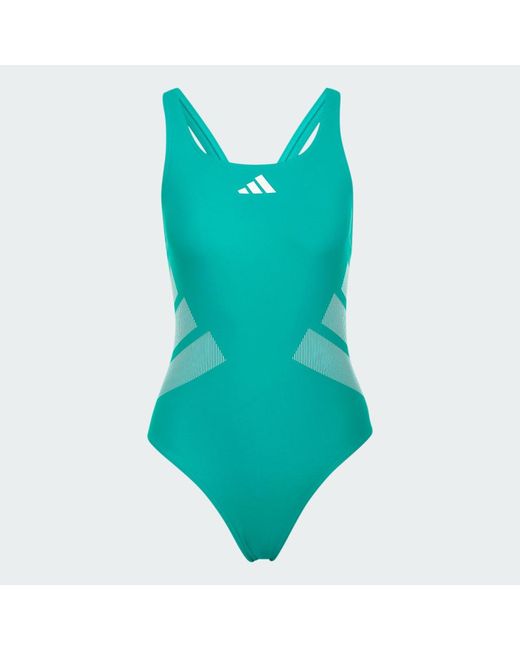 Adidas Originals Green Logo C-Back Swimsuit