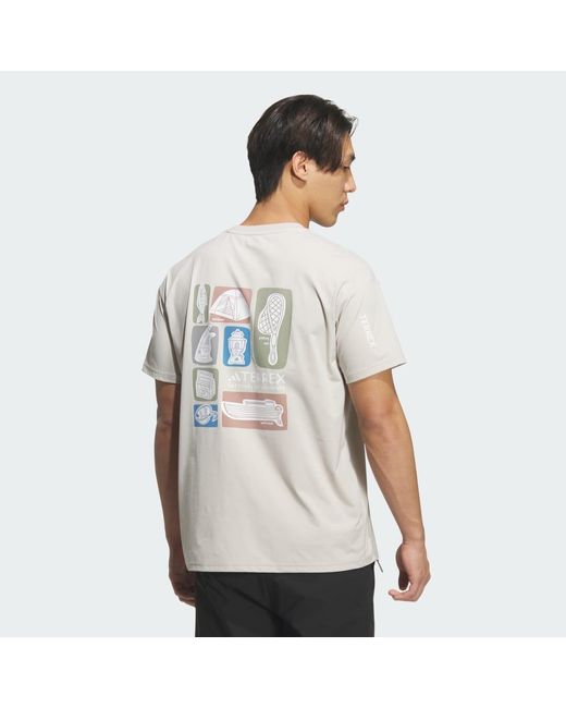 Adidas White Xploric Climacool Graphic T-Shirt for men