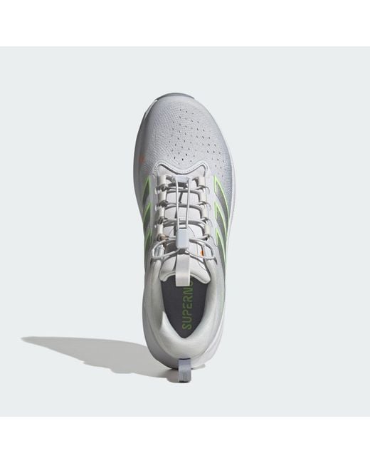 Adidas White Supernova Rise 3 Adaptive Running Shoes for men