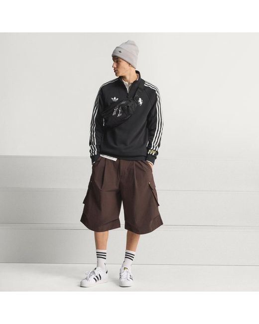 Adidas Black Juventus Fc Originals Half Zip Top for men