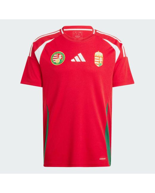 Adidas Red Hungary 24 Home Jersey for men