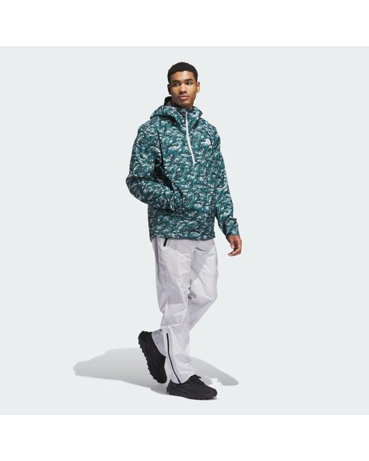Adidas Green Ultimate365 Tour Climaproof+ Anorak Jacket for men