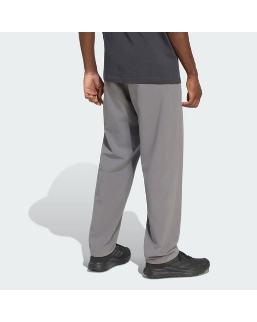 Adidas Gray Terrex Multi Liteflex Tracksuit Bottoms for men