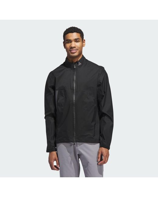 Adidas Black Ultimate365 Tour Climaproof+ Full-Zip Jacket for men