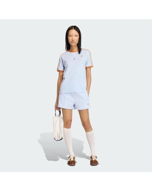 Adidas White Originals Summer Glow Advanced Three Stripes T-Shirt