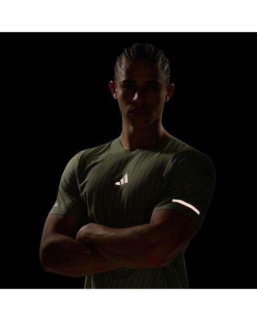 Adidas Green Adi365 Climacool+ Engineered T-Shirt for men